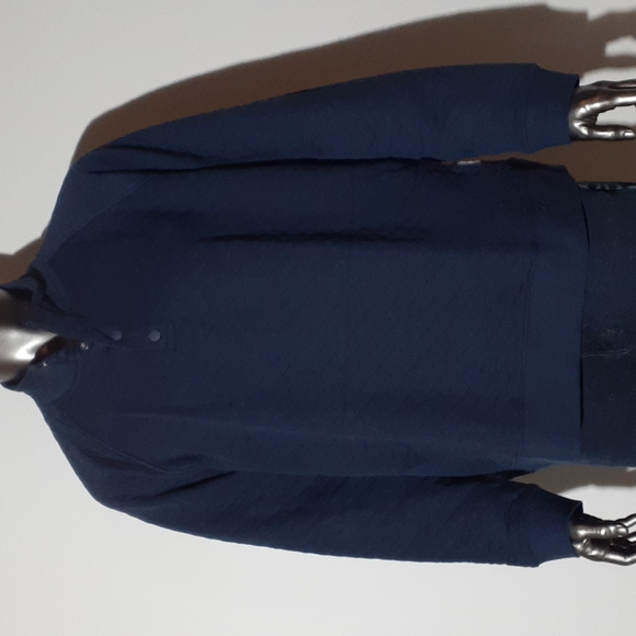 Eddie Bauer Pullover Quilted Quarter Snap - Large, XXL - Navy Blue